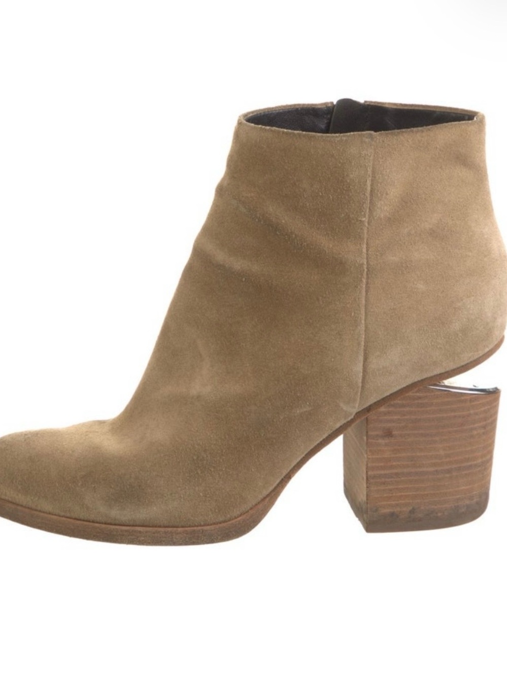 Alexander Wang Suede Ankle Boot in Taupe Brown